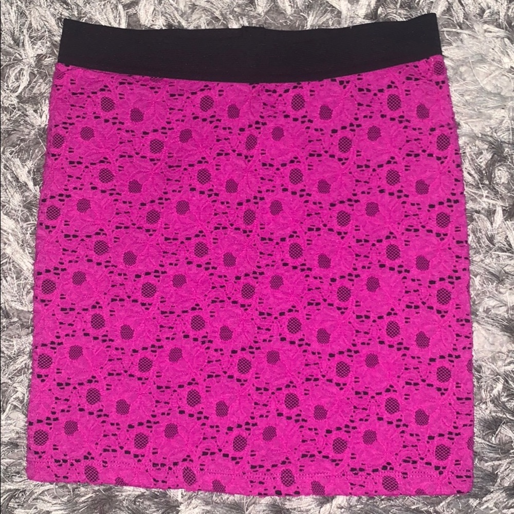 Hot pink miniskirt